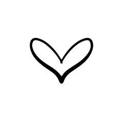 Line Heart Silhouettes for Valentine's Day