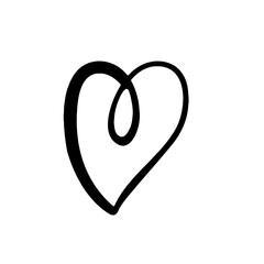 Line Heart Silhouettes for Valentine's Day