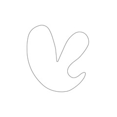 Line Heart Silhouettes for Valentine's Day