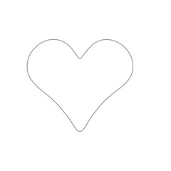 Line Heart Silhouettes for Valentine's Day