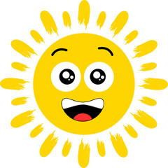 Happy Sun Illustration Icon Logo Design