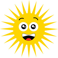 Happy Sun Illustration Icon Logo Design
