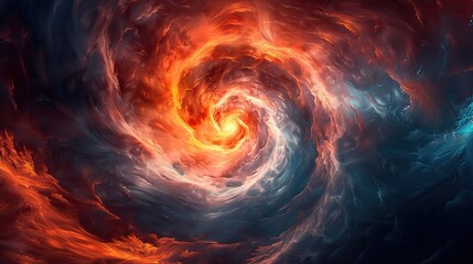 An abstract depiction of a spiral of light ascending to the heavens.