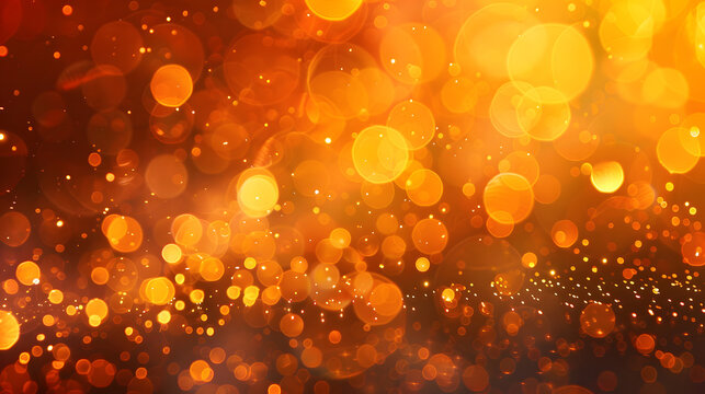 orange bokeh textured background. Generative AI.