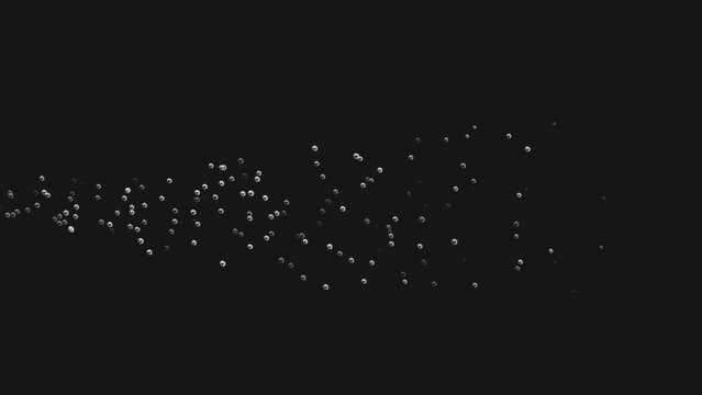 Water element background. Movement of air bubbles on Alpha Channel