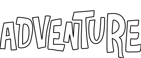 Adventure English letters handwritten design