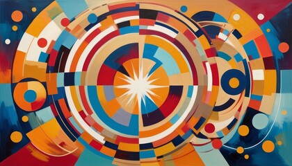 abstract colorful background painting A symmetrical kaleidoscopic