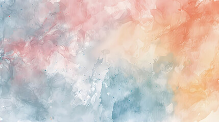 Fototapeta premium painting with soft blended strokes in a variety of pastel shades texture watercolor background. Generative AI.