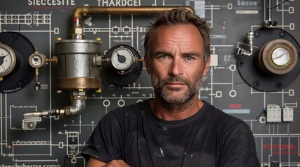 Tecnico della manutenzione controlla valvole