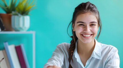 Enthusiastic School Counselor Embracing Career with Positivity and Dedication