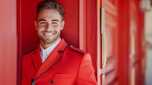 Happiness at the Front Door A Young Hotel Greeters Vibrant Welcome