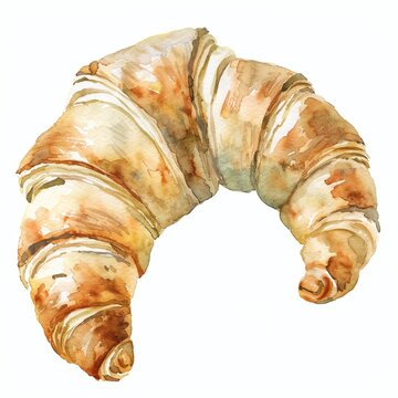 recommend clip art: Watercolor image of croissants