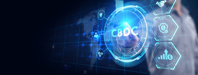 CBDC Central Bank Digital Currency Concept.