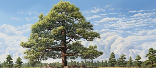 The Aleppo Pine also known as Pinus halepensis is a type of conifer with the scientific classification including Plantae tracheophytes Gymnospermae and Coniferophyta popular for its distinctive appea