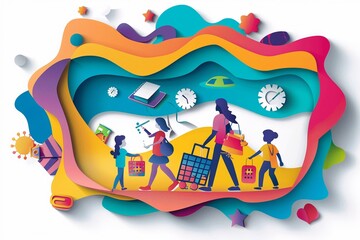 Children preparing for school, Buying school supplies,