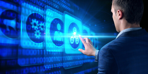 Business, Technology, Internet and network concept. Human Resources HR management recruitment employment headhunting concept.