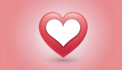 A heart icon representing likes or favorites upscaled 3