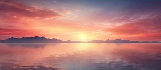 Fototapeta premium Gorgeous hues of a sunset captured in a breathtaking copy space image