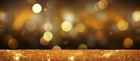 Golden bokeh backdrop with available copy space image