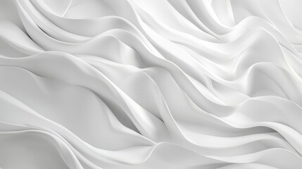 Fototapeta premium Clean white waves seamlessly flow into a minimalist background, emphasizing simplicity and elegance.