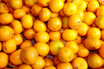 Orange fruit tastes sweet and delicious