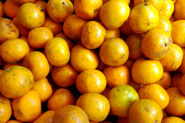 Orange fruit tastes sweet and delicious