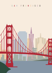 Flat illustration of city shadow, city elements and bridge.	
