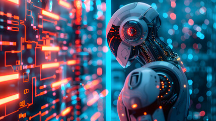 Explore a futuristic cityscape where AI and human connections are made through hands and fingers on touch screens.AI and human minds connect in a futuristic cityscape, fingers and hands interacting