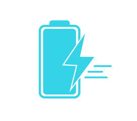 Fast charging battery icon. Charging Battery Energy. Vector illustration.