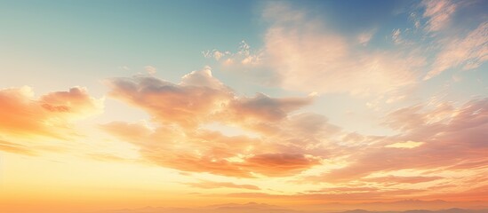 Obraz premium Sunset with a softly blurred sky perfect for a copy space image