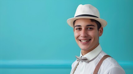 Joyful Concierge Furthering Guest Experience in Vibrant Hotel Lobby