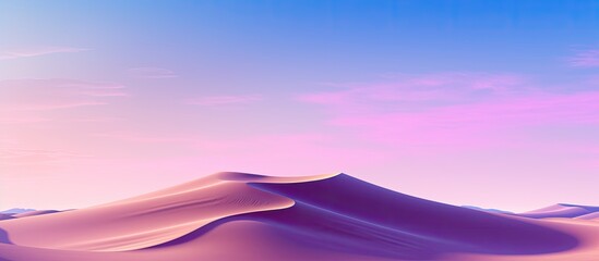 Abu Dhabi offers a breathtaking desert and sunset vista during summer with a stunning violet sky creating a mesmerizing copy space image