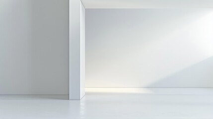 Abstract setting with a pristine white empty area and a seamless background .