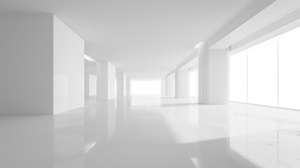 Clean white space with a large empty area and a smooth background.