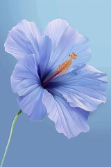 Blue Flower on Blue Background