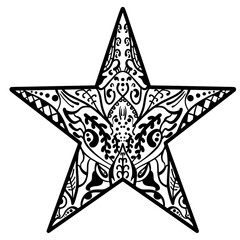 Christmas Stars doodle art