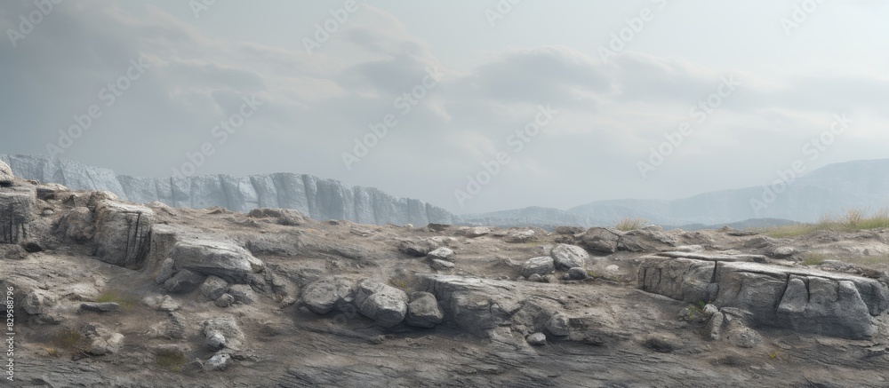 Poster blurry rock surface with an empty background for potential copy space image