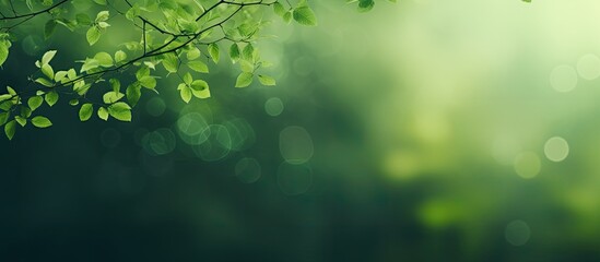 Nature concept with a blurred abstract green background in an image with copy space - Powered by Adobe