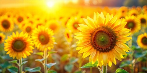 Sunflower Field Blur: A vibrant yellow and green blurred background that evokes the feeling of a sunny sunflower field.
