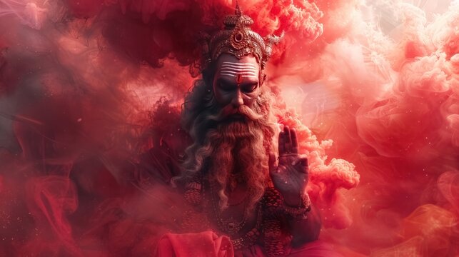 Hindu deity Brahma, responsible for creating the universe and all living beings
