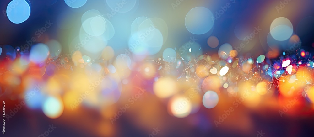 Poster bokeh background with abstract light effects ideal for copy space image