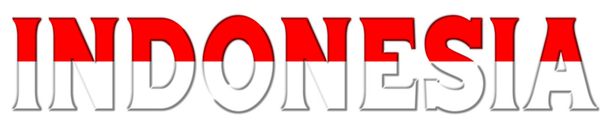  Indonesia flag text font