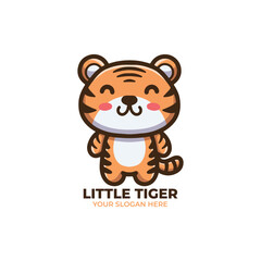 Cute Little Tiger Logo Design