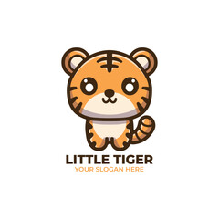 Cute Little Tiger Logo Design