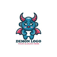 Cute Little Demon Logo Design