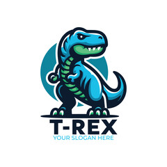T-rex Dinosaurs Mascot Logo Design