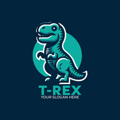 T-rex Dinosaurs Mascot Logo Design