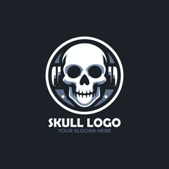 Simple Skull Logo Vector Design