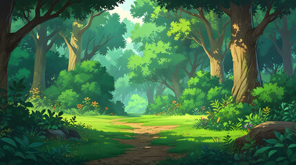 landscape with trees