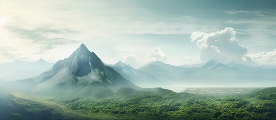 Scenic mountain view with copy space image